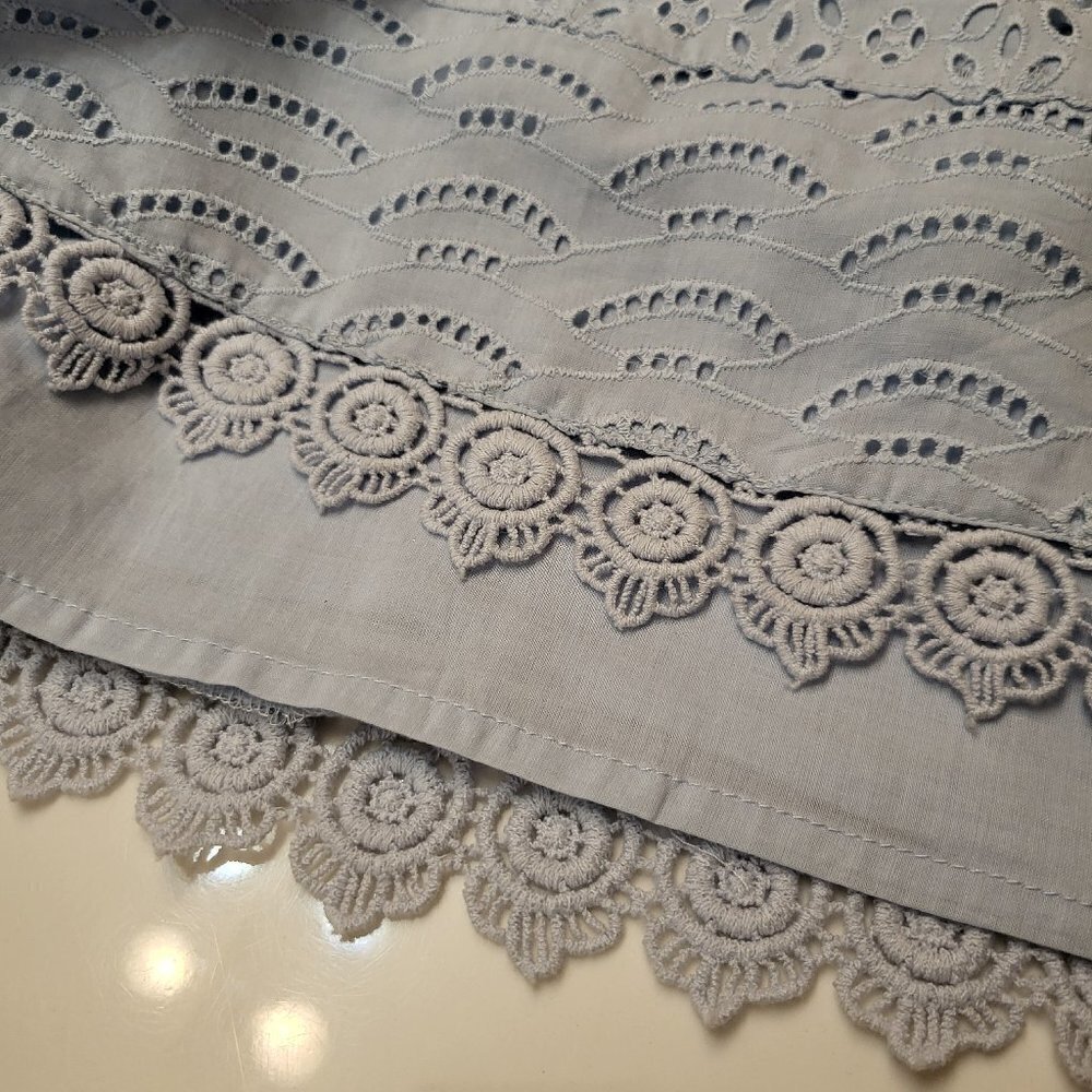 French Connection Women's Eso Zhara Lace V Neck Dress Light Dream Blue 12 NWT - Picture 10 of 10